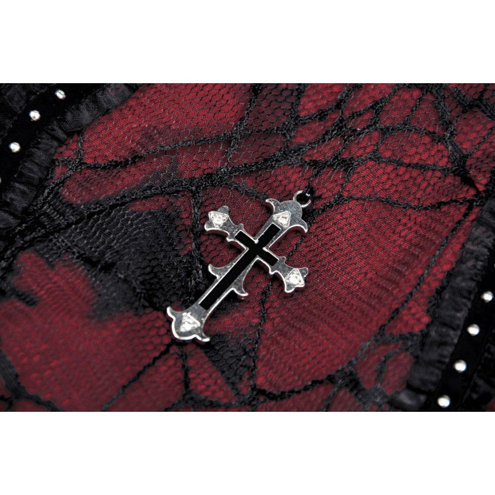 Dark in Love Corsagentop schwarz-rot