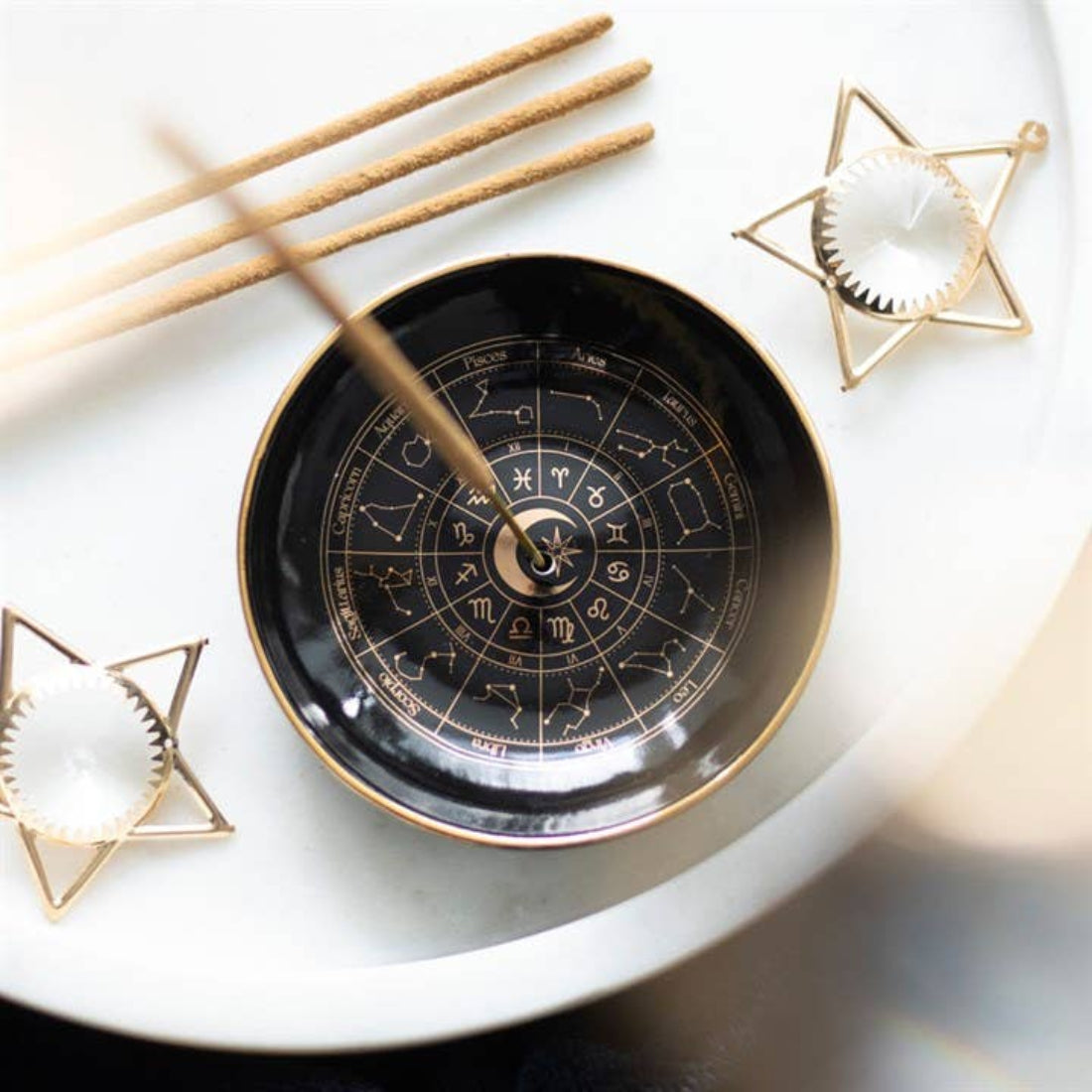 Astrologie Wheel Räucherstäbchenhalter Schale