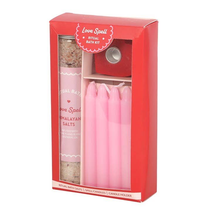 Valentinstag Liebeszauber Ritualbad-Set Kerzen