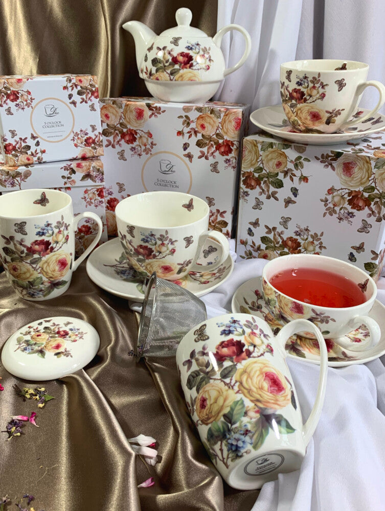 Vintage Duo Teekanne Zahra "Tea for one" mit Blumenmotiv