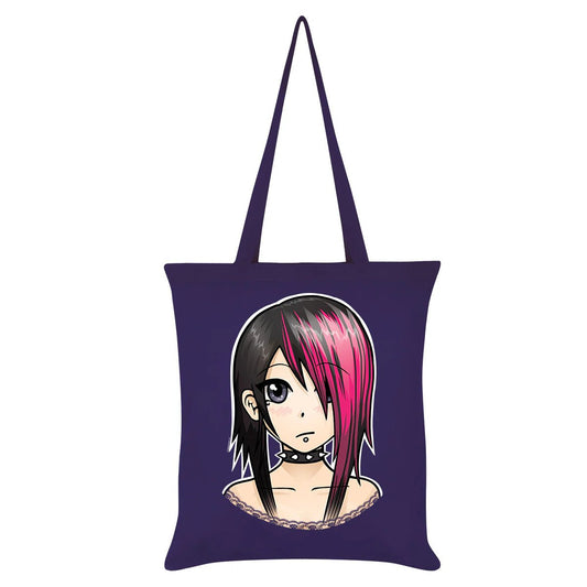 Anime Girl Stofftasche Tragetasche in Violett