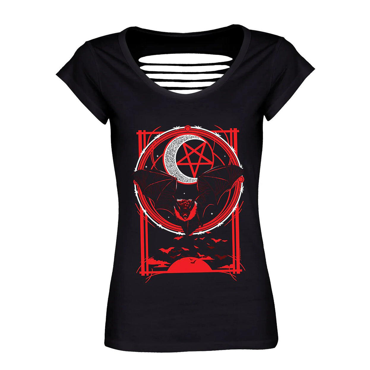 Gothic T-Shirt Risse Vampire Bat