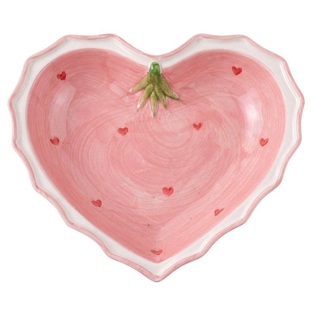Clayre & Eef Herzschale Rosa Keramik - weißer Hintergrund