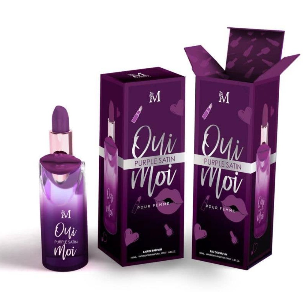Parfüm mit Flakon Lippenstift violett "Oui Moi" 100 ml Brombeere