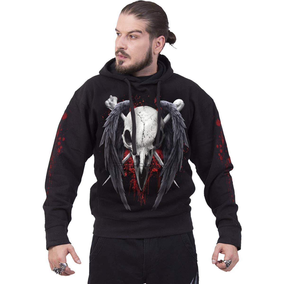Gothic mystischer Hoodie "Dead Raven" von Spiral