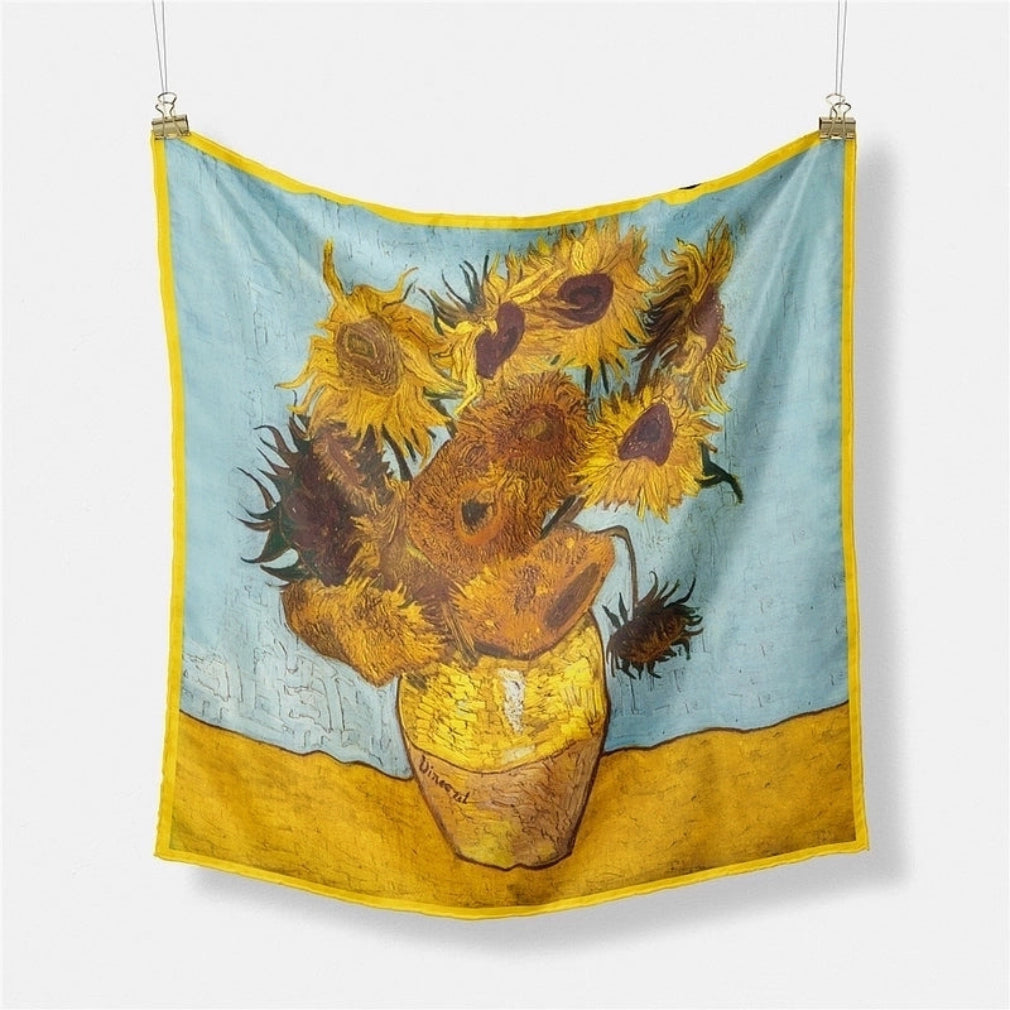 Seidentuch Sonnenblumen - Van Gogh Motiv