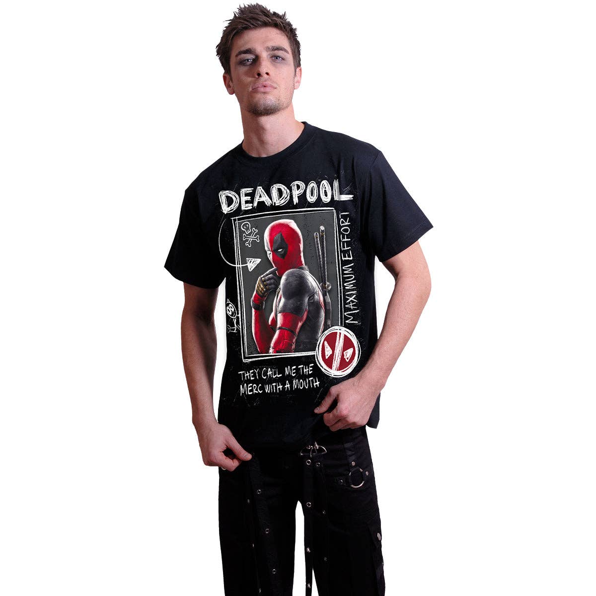 DEADPOOL - WOLVERINE SKETCHES - T-Shirt Schwarz