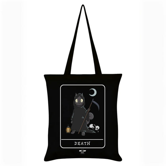 Dark Anime Stofftasche Spooky Cat Tarot Death