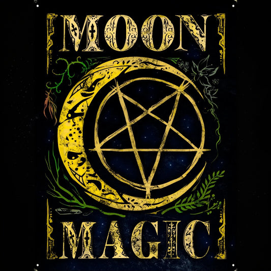 Gothic Blechschild Moon Magic