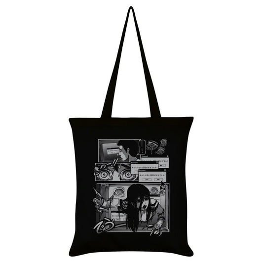 Anime Horror Stofftasche in schwarz Pinku Kult Redroom