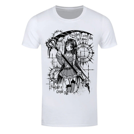 Anime Shirt in weiß Cosmic Boop Reaper