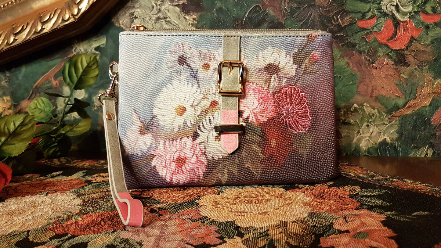 Vintage Kosmetiktasche Blumen 3D