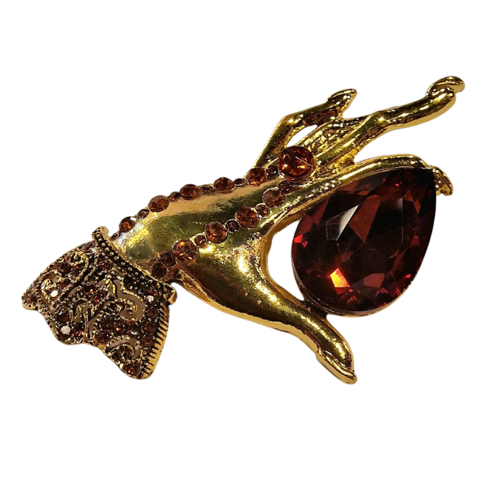 Vintage Brosche 80s Style Hand