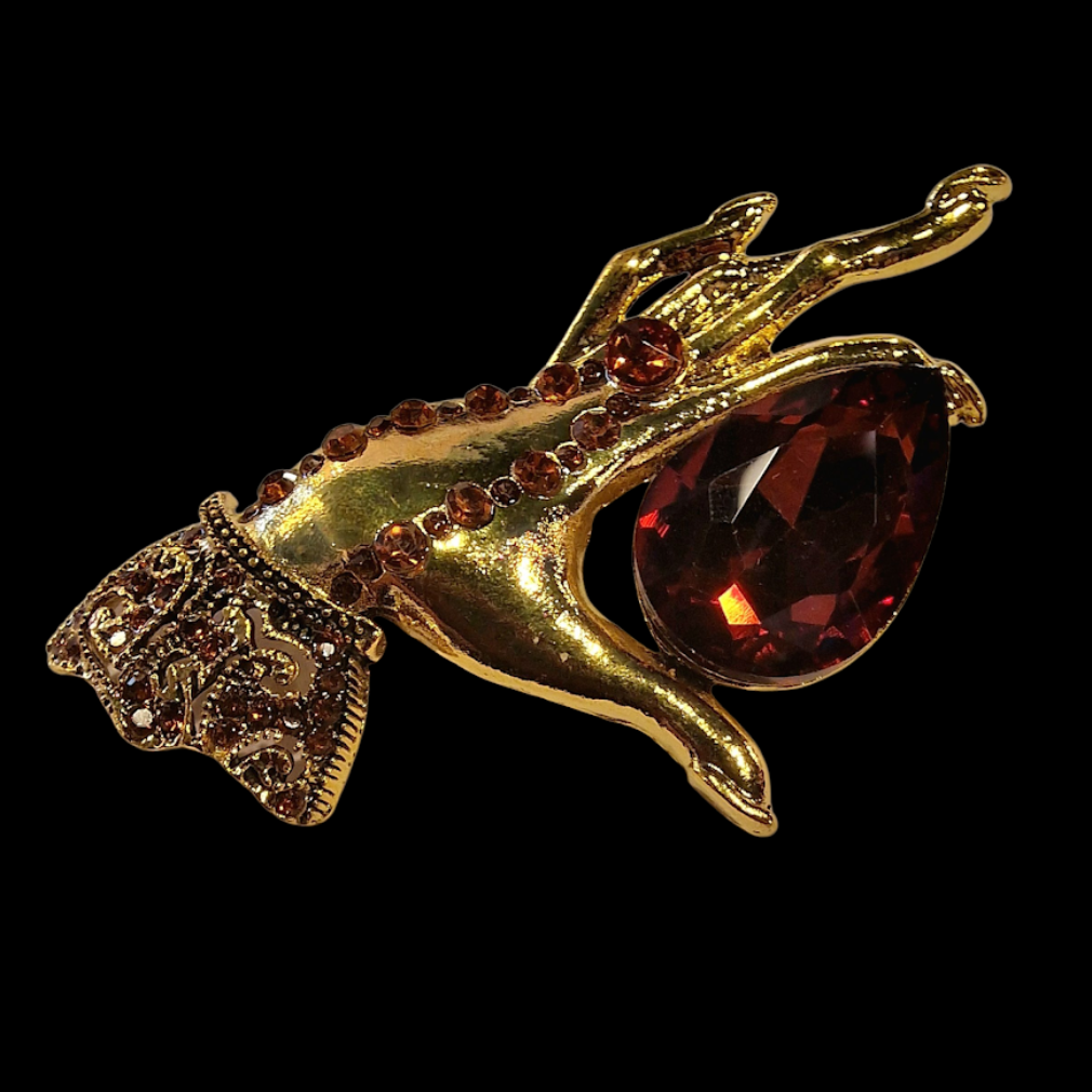 Vintage Brosche 80s Style Hand