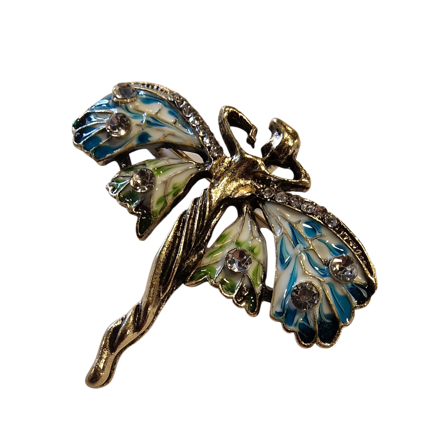 Vintage Art Nouveau Stil Nymphe Brosche