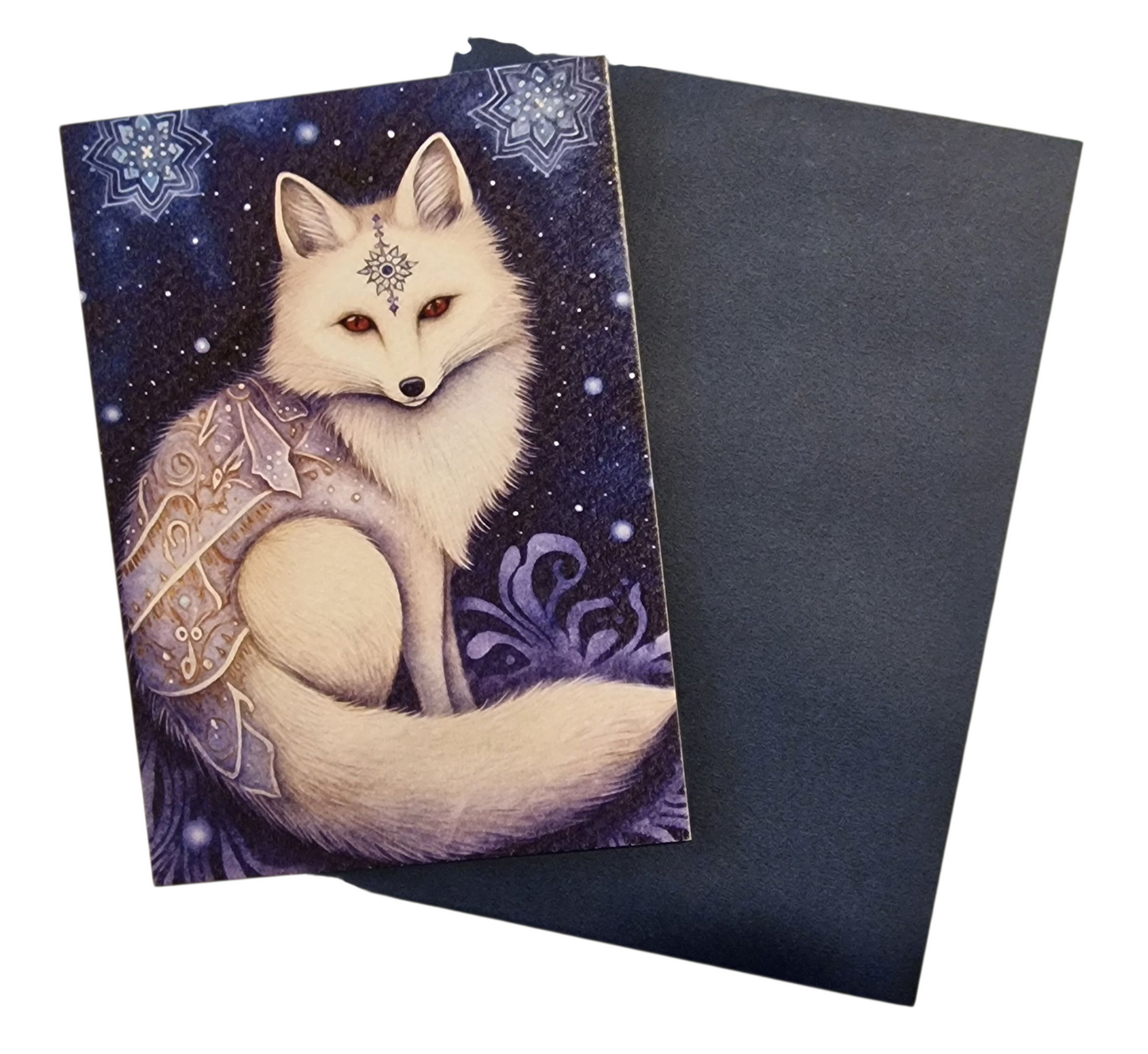 Mystic Snowfox Grußkarte Winter
