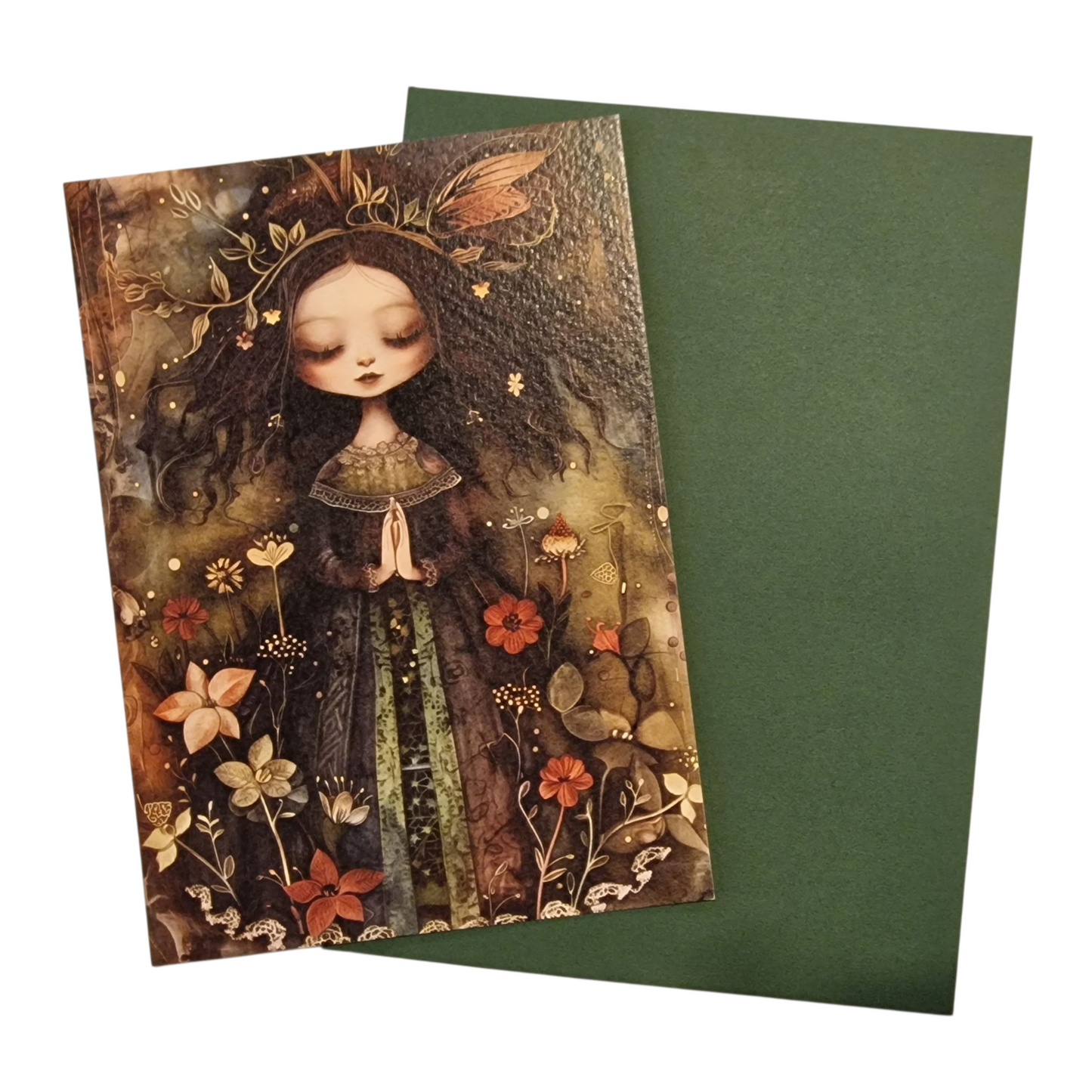 Fairytale Woodland kleine Elfe Grußkarte