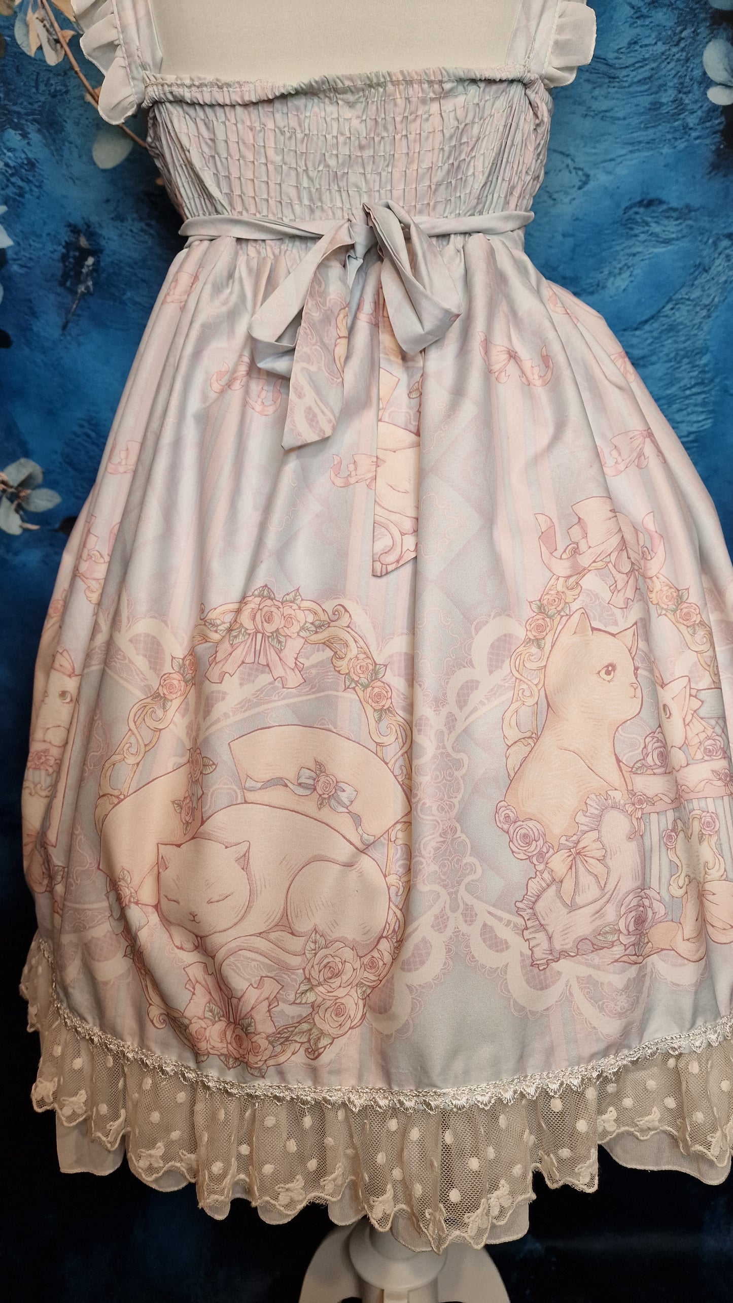 Sweet Lolita Kleid JSK mit süßem Katzenmotiv