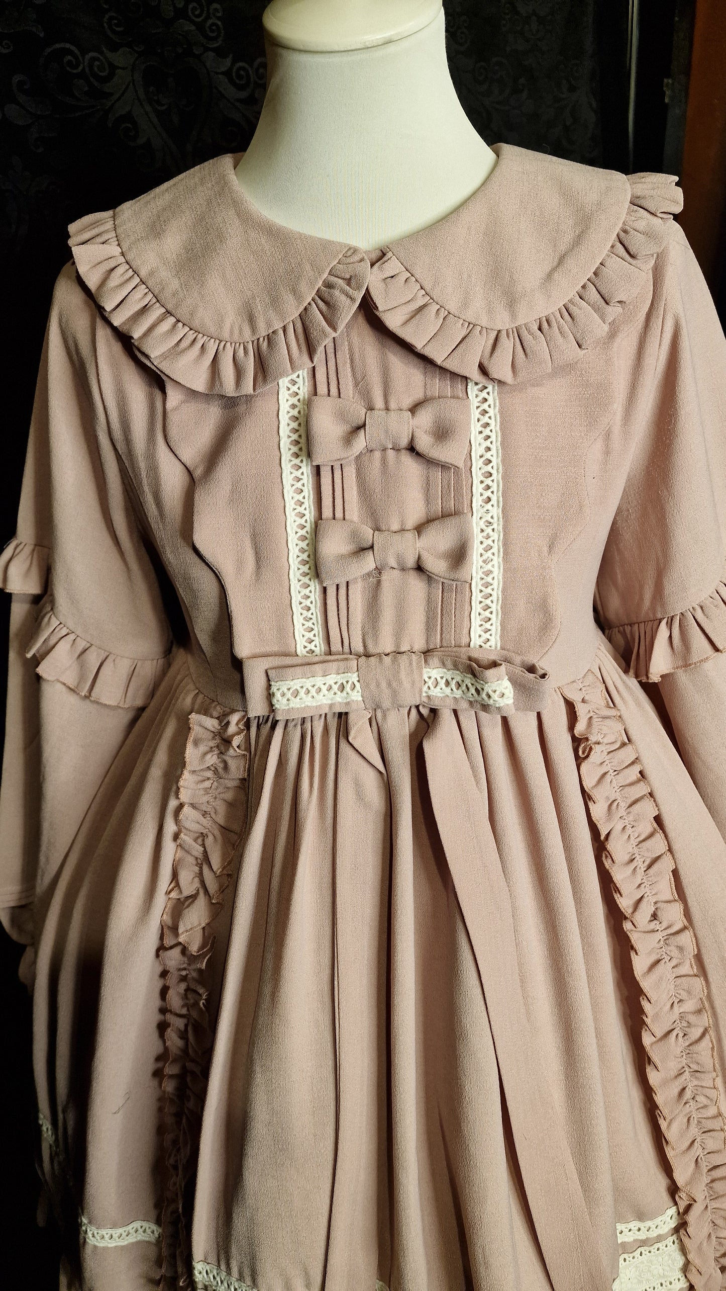 Vintage Kleid "Little Lady" – „Nostalgic Elegance“ in Altrosa L "Lolita Box"