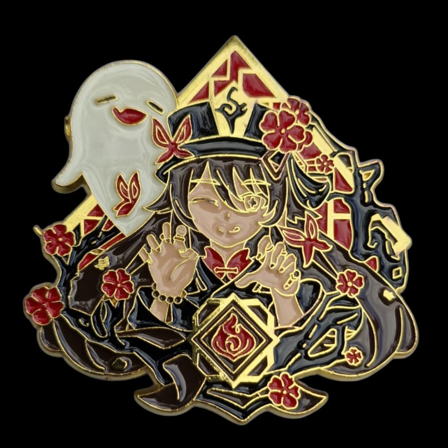 Genshin Impact XL Anime Enamel Pin – Hu Tao