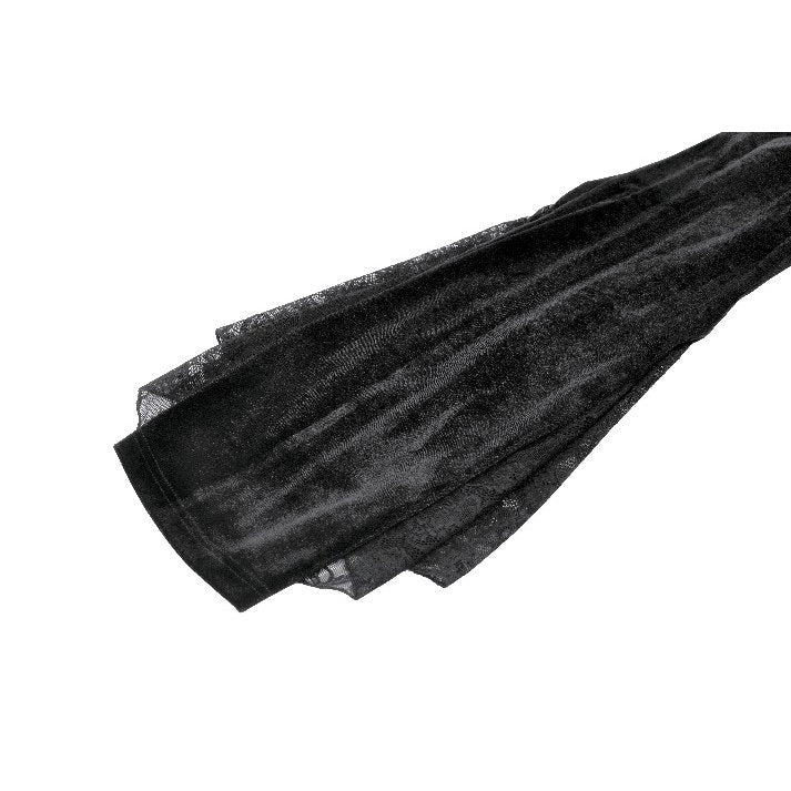 Gothic Samthose in schwarz Rüschen Dark in Love