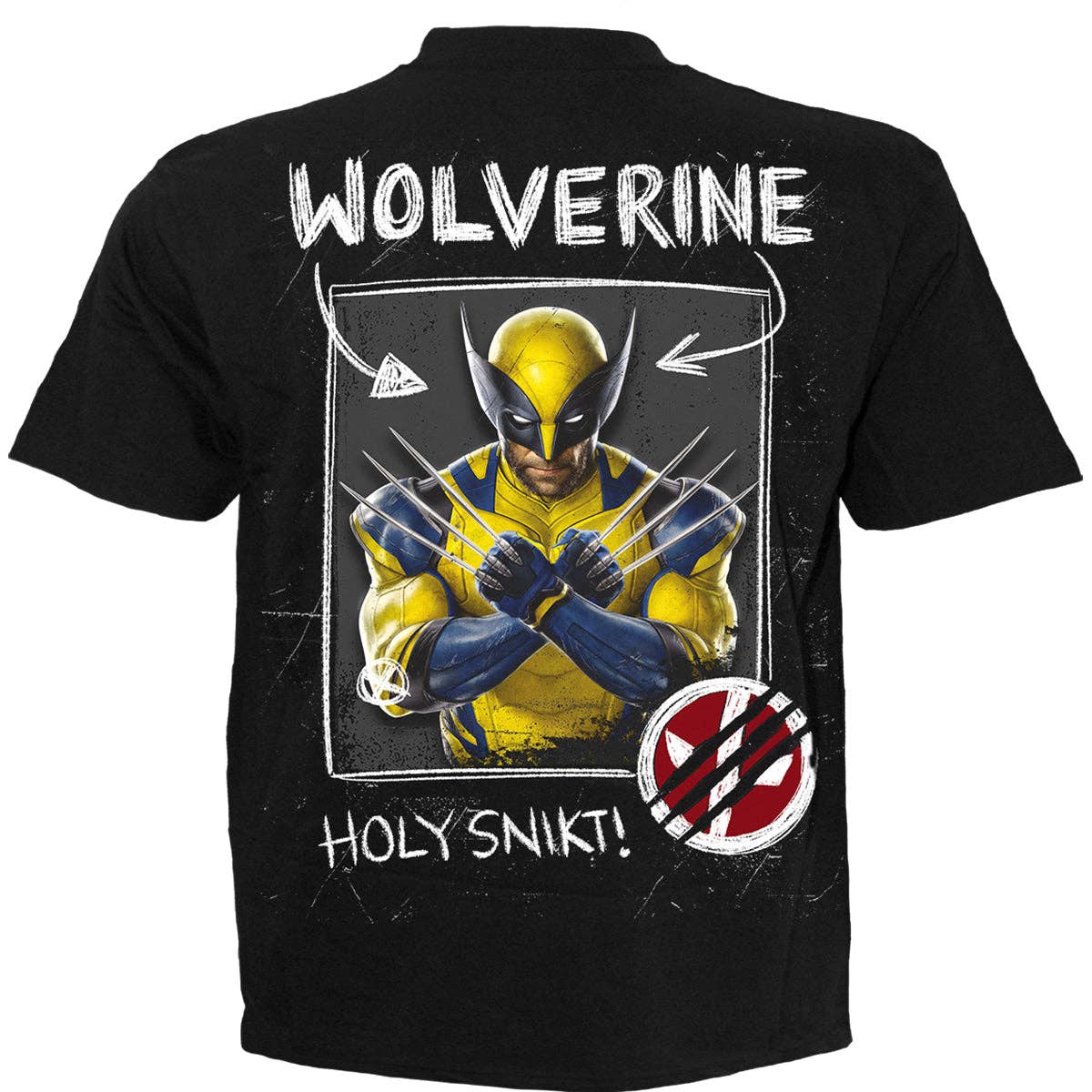 DEADPOOL - WOLVERINE SKETCHES - T-Shirt Schwarz
