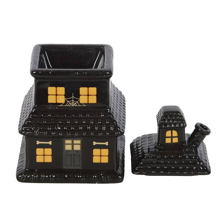Gothic schwarzes Spukhaus Halloween Öl- und Wachsbrenner