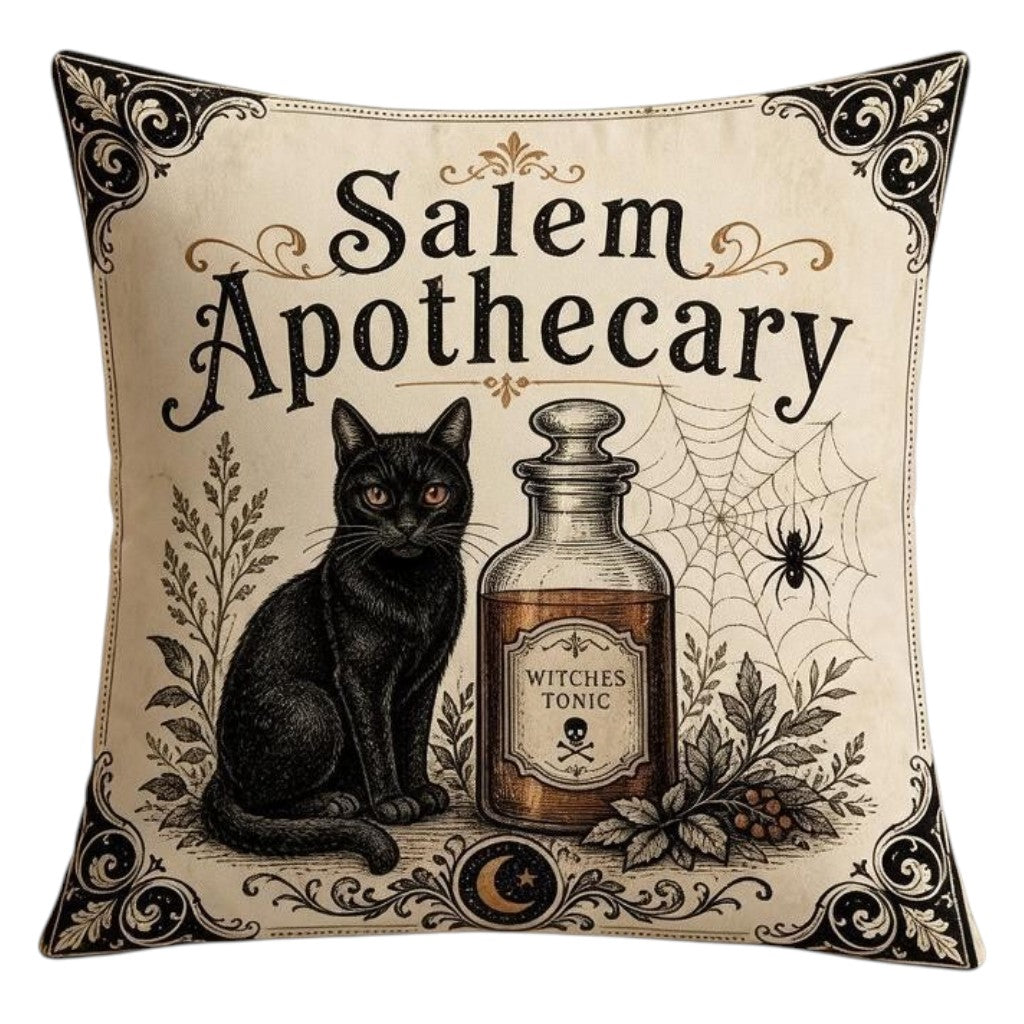 Salem Apothecary Gothic-Dekokissen mit Füllkissen 45 × 45 cm Witchy