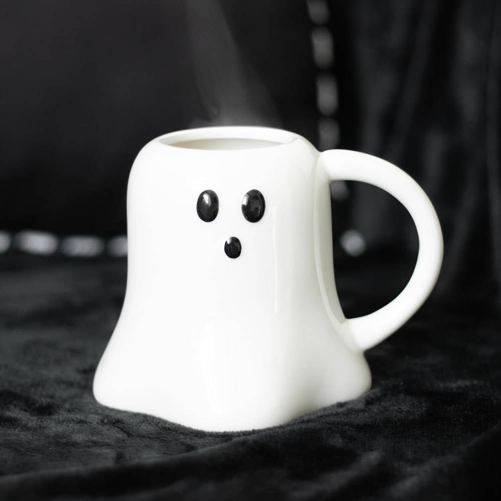 Gruselige Halloween-Tasse in Geisterform