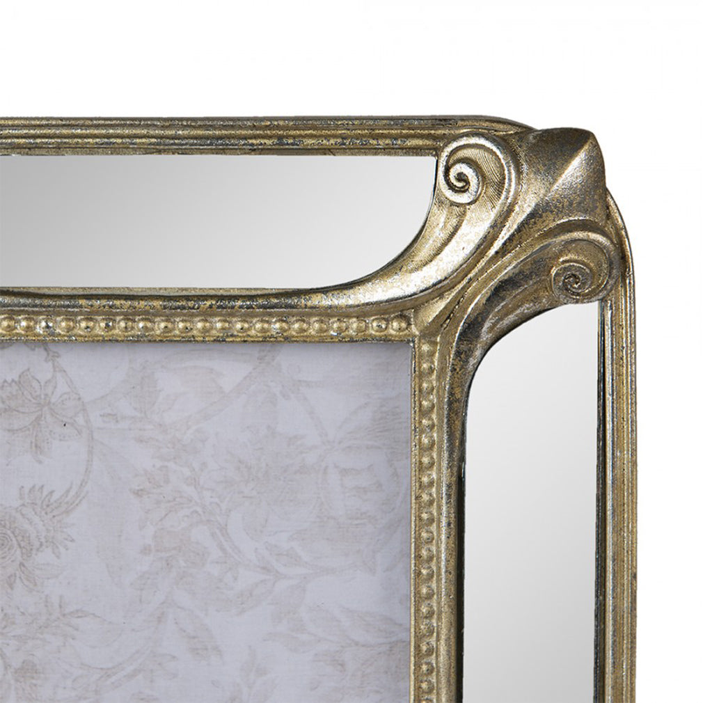 Jugendstil Bilderrahmen goldfarben mit Glaseinsatz 10x15
