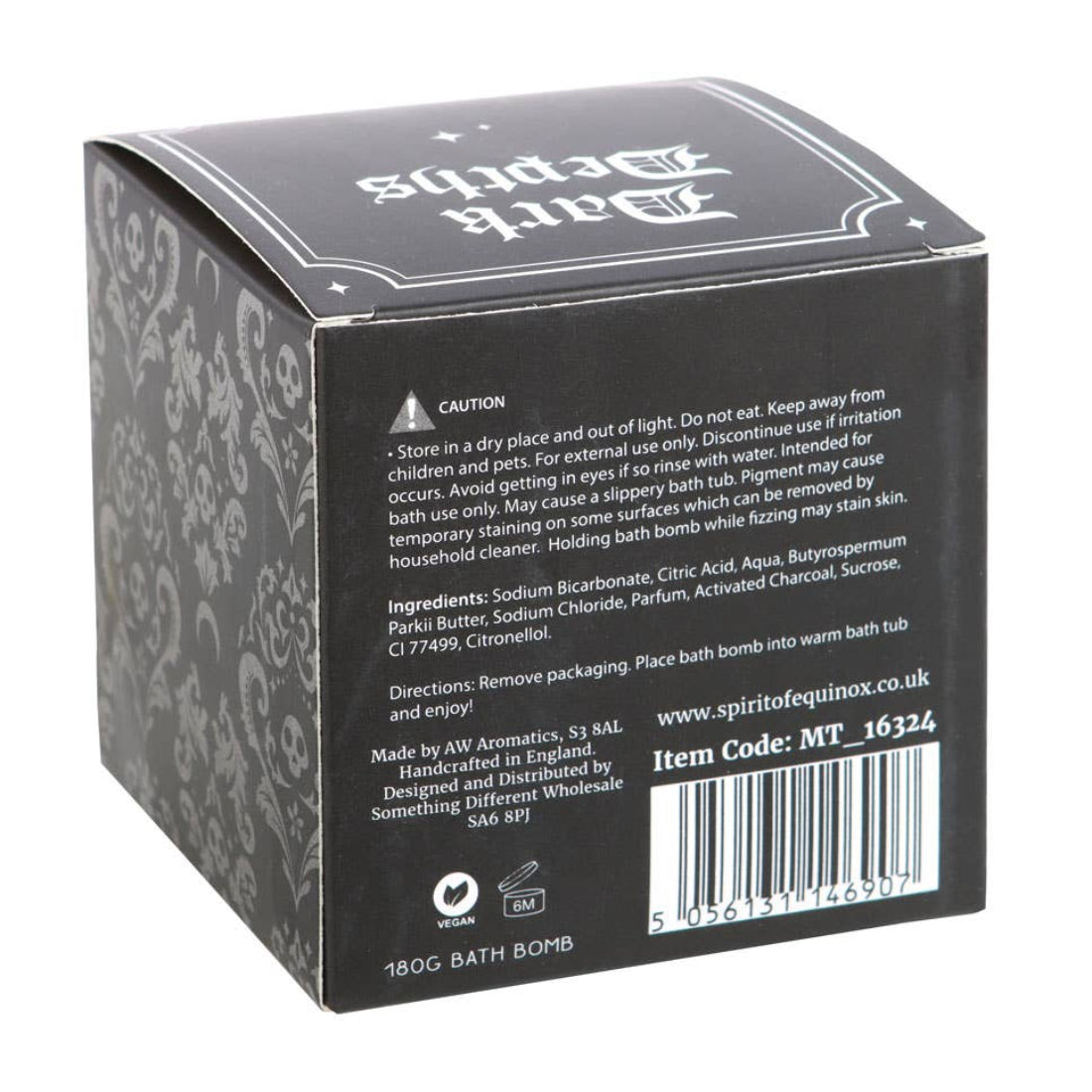 Gothic Dark Depths Badebombe, schwarz, Anthrazit