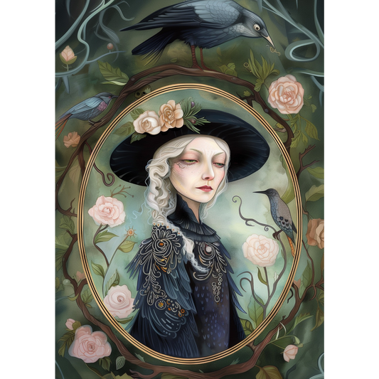 Dark Lady Fantasy Grußkarte