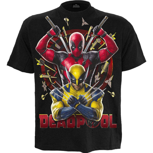 DEADPOOL - WOLVERINE BULLSEYE - T-Shirt Schwarz
