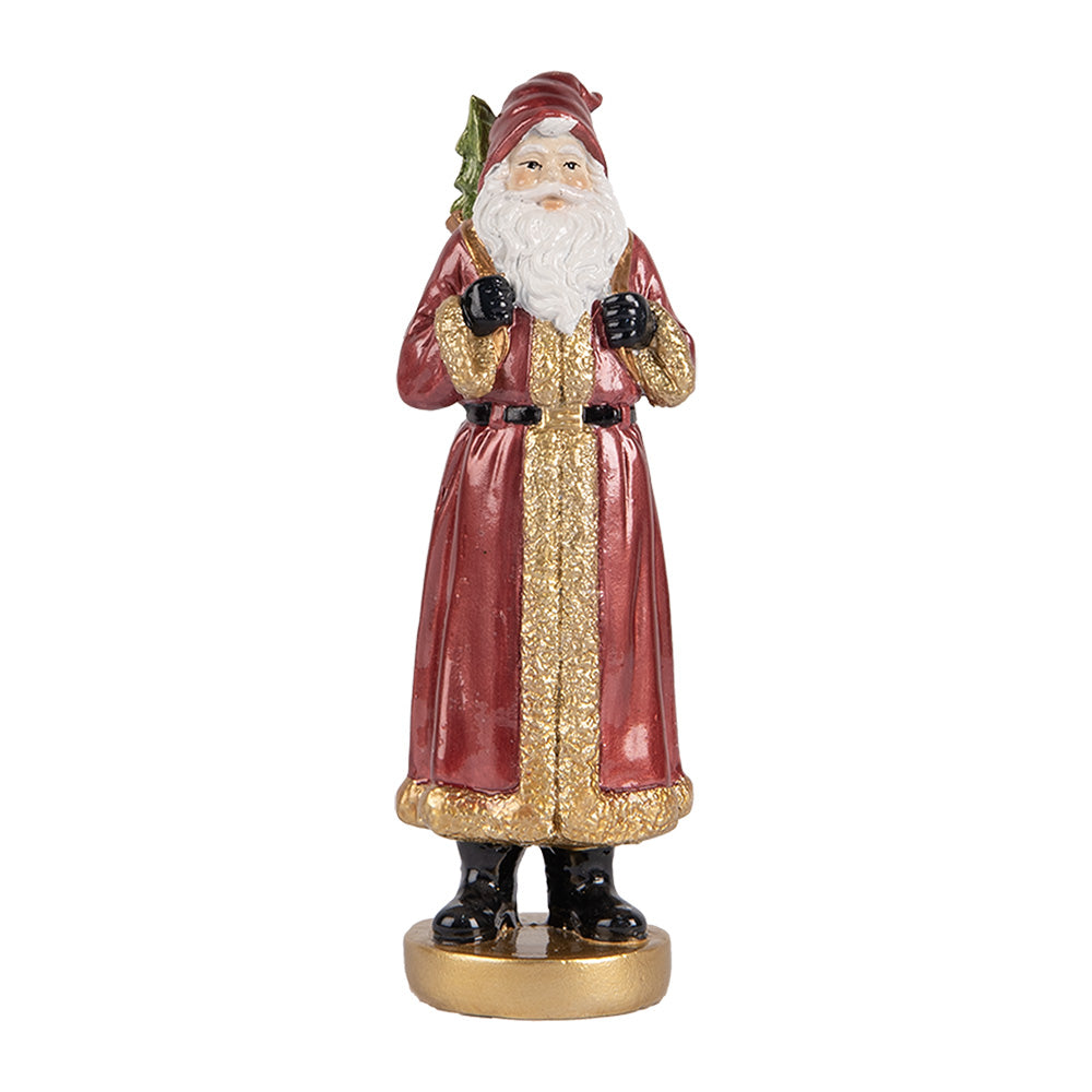 Dekofigur Weihnachtsmann Rot-Gold vintage Weihnachten Clayre & Eef