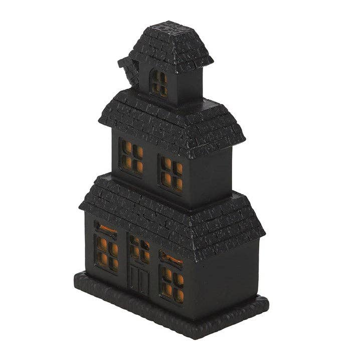 Schwarzer Spukhaus Räucherkegelhalter gothic Feko