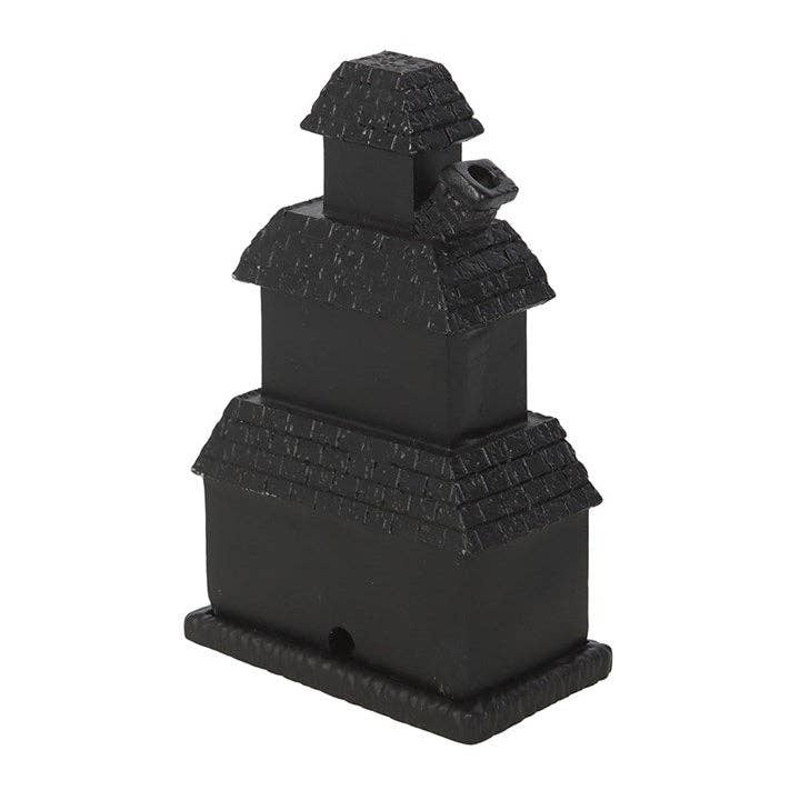 Schwarzer Spukhaus Räucherkegelhalter gothic Feko