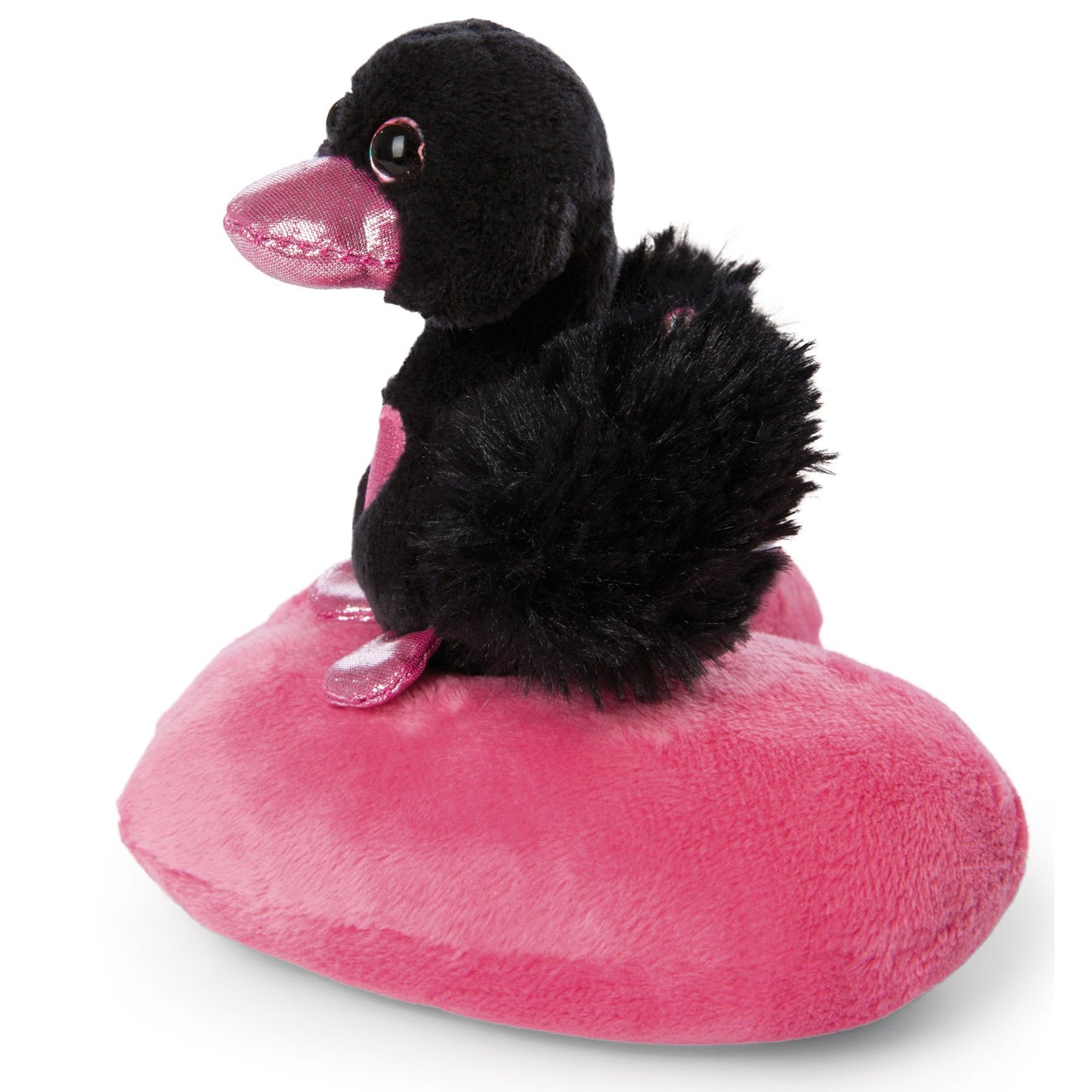 Nici Kuscheltier Love Classic, Schwan schwarz auf Herz 10 cm