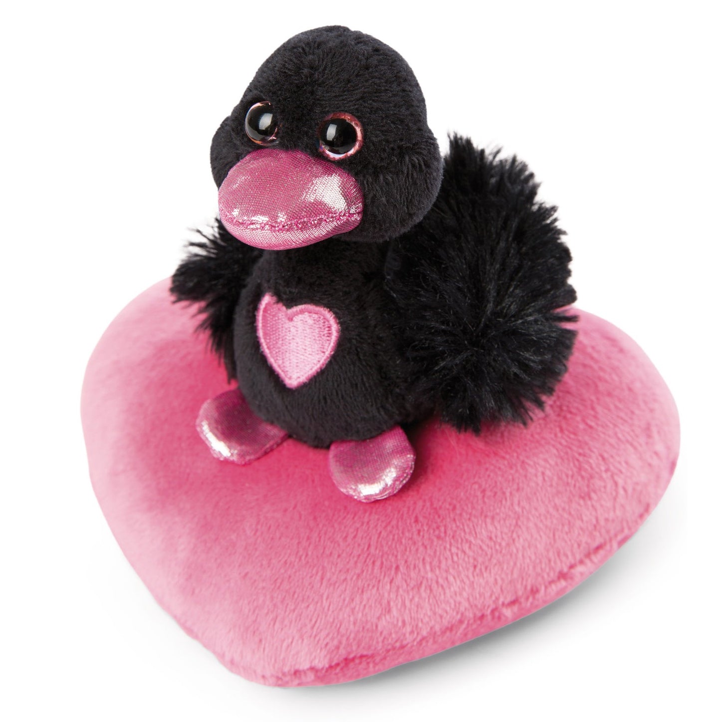 Nici Kuscheltier Love Classic, Schwan schwarz auf Herz 10 cm
