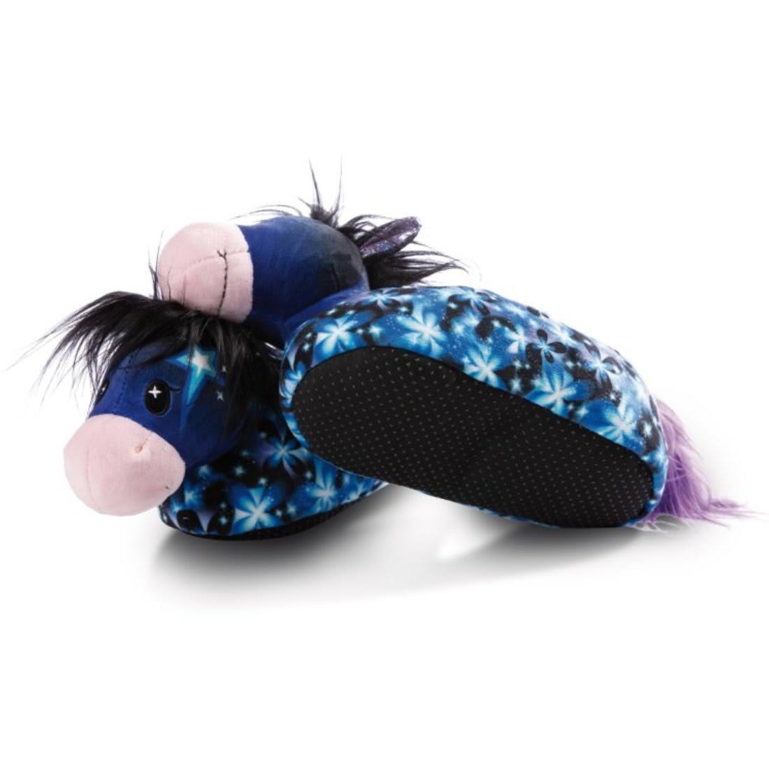 Nici Hausschuhe Pony Starflower in blau-schwarz 38-41 Plüsch