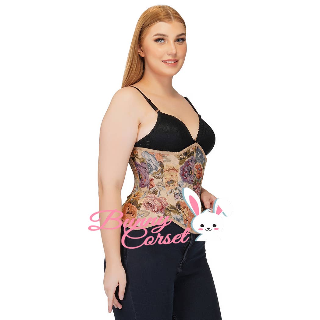 Vintage Curvy Korsett beige