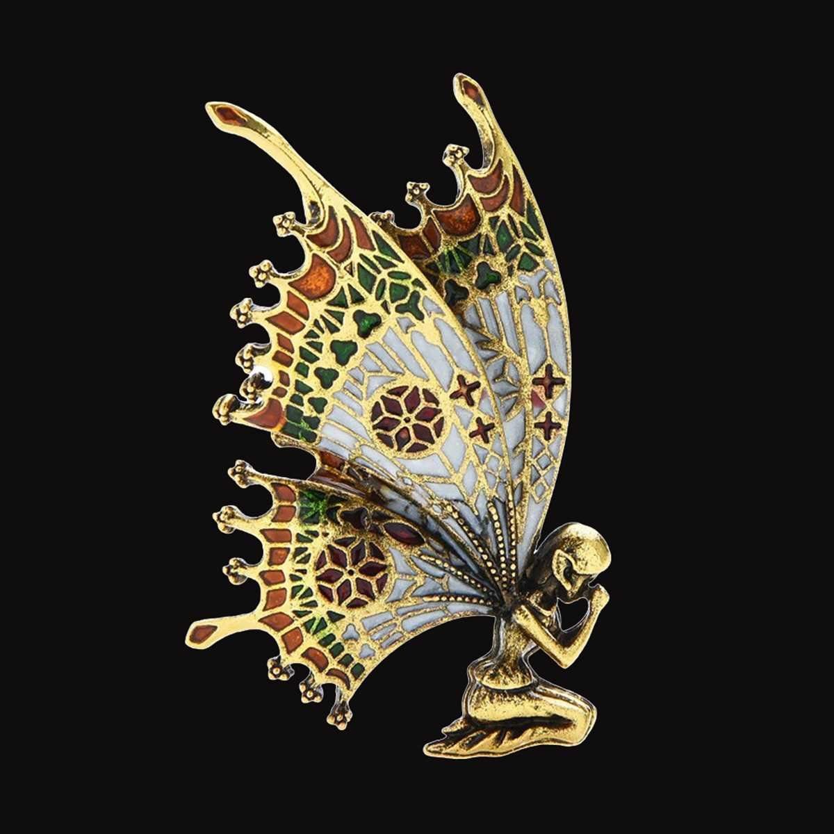 Vintage Look Brosche Elfe