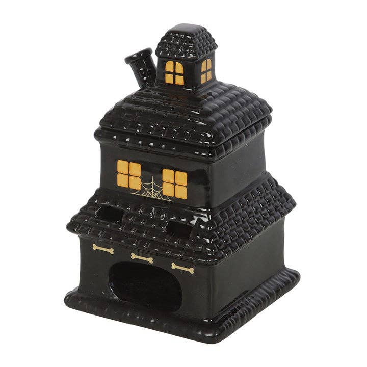 Gothic schwarzes Spukhaus Halloween Öl- und Wachsbrenner