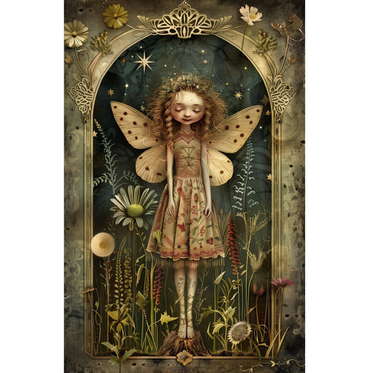 Fairytale Woodland Grußkarte vintage