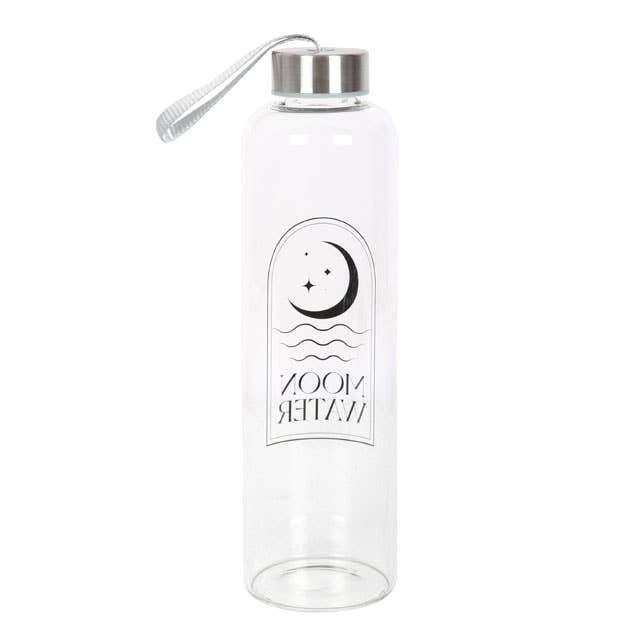 Wiederverwendbare Glaswasserflasche Moon Water