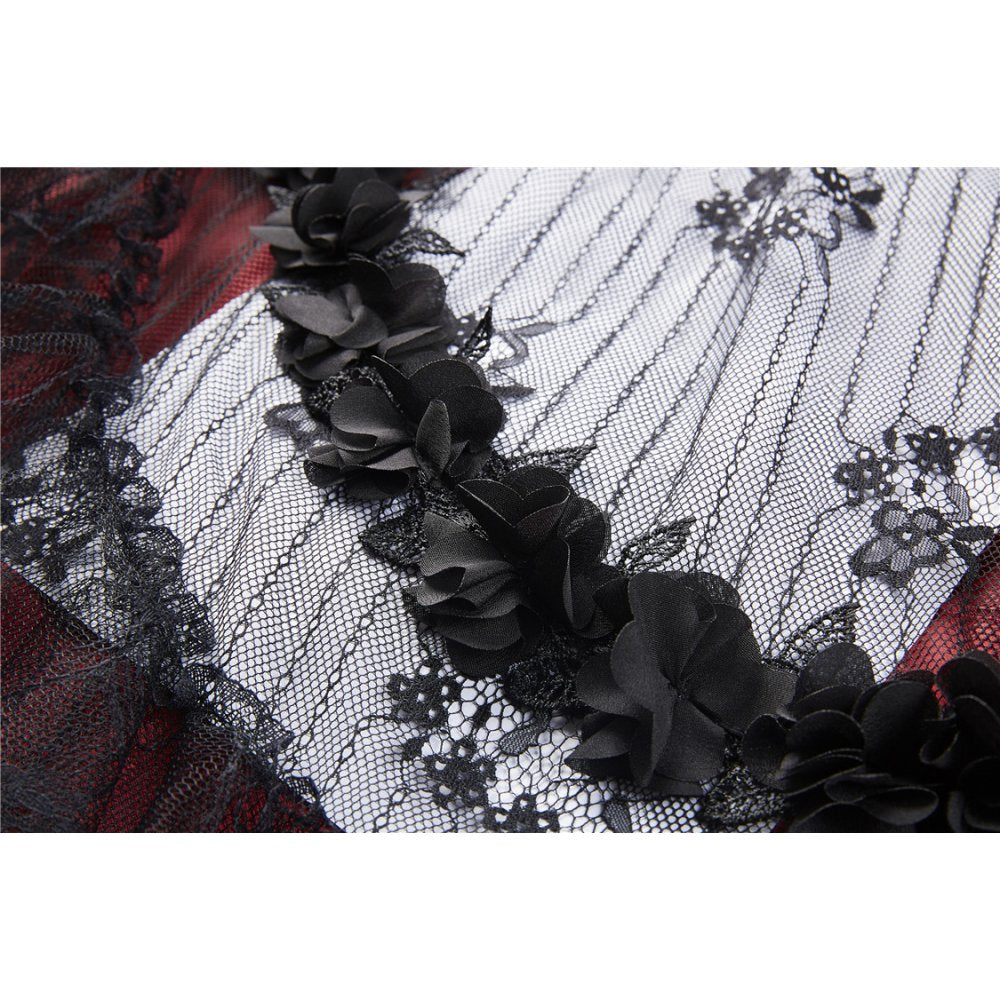 Gothic langer Rock schwarz-rot barock Dark in Love