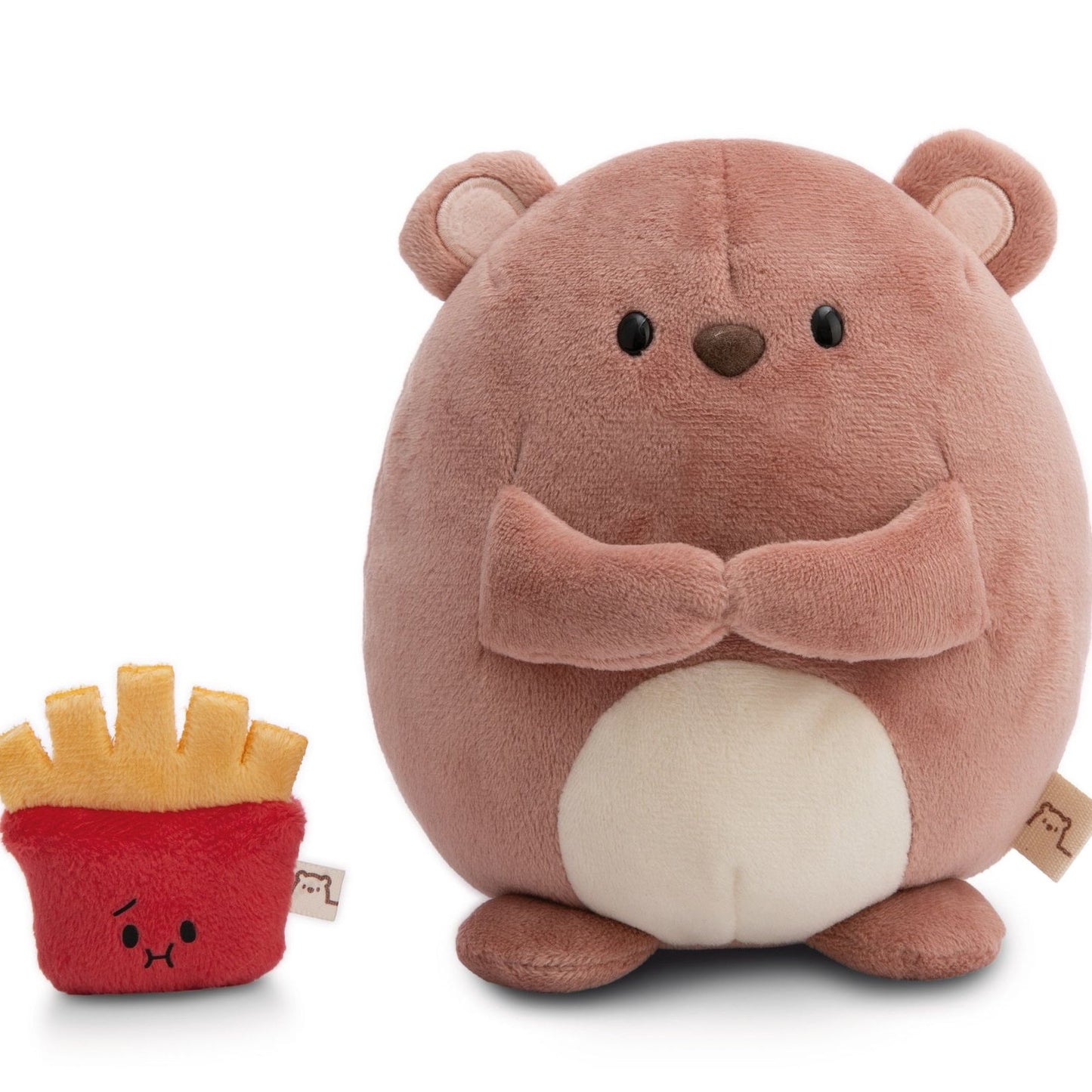 Kuscheltier mymochi Bär Nomo mit Pommes 16 cm Kawaii