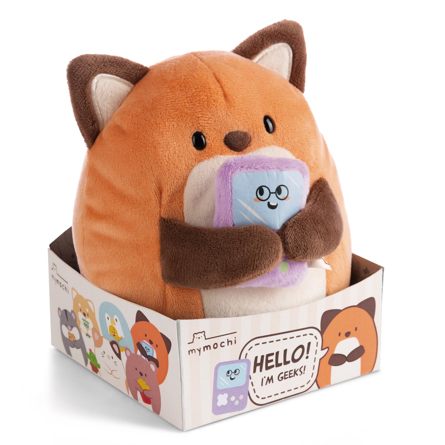 Kuscheltier mymochi Fuchs Geeks 16cm mit Video Spiel