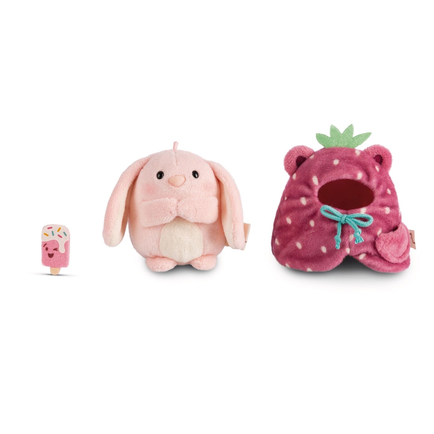 Nici Kuscheltier Hase Pibu 8cm mit Softeis u. Erdbeerkostüm