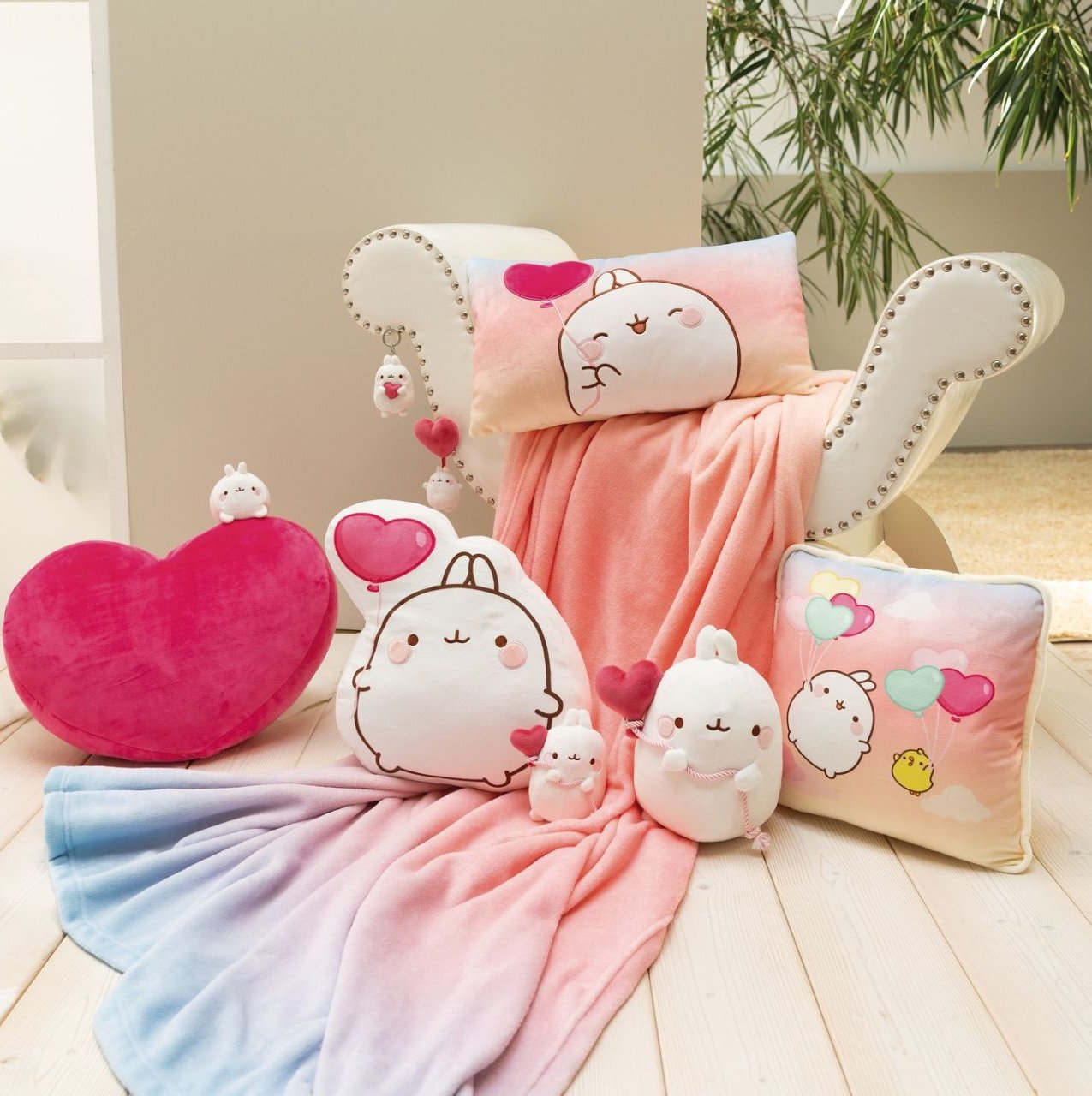 Figürliches Kuscheltier Molang mit Herzballon von Nici