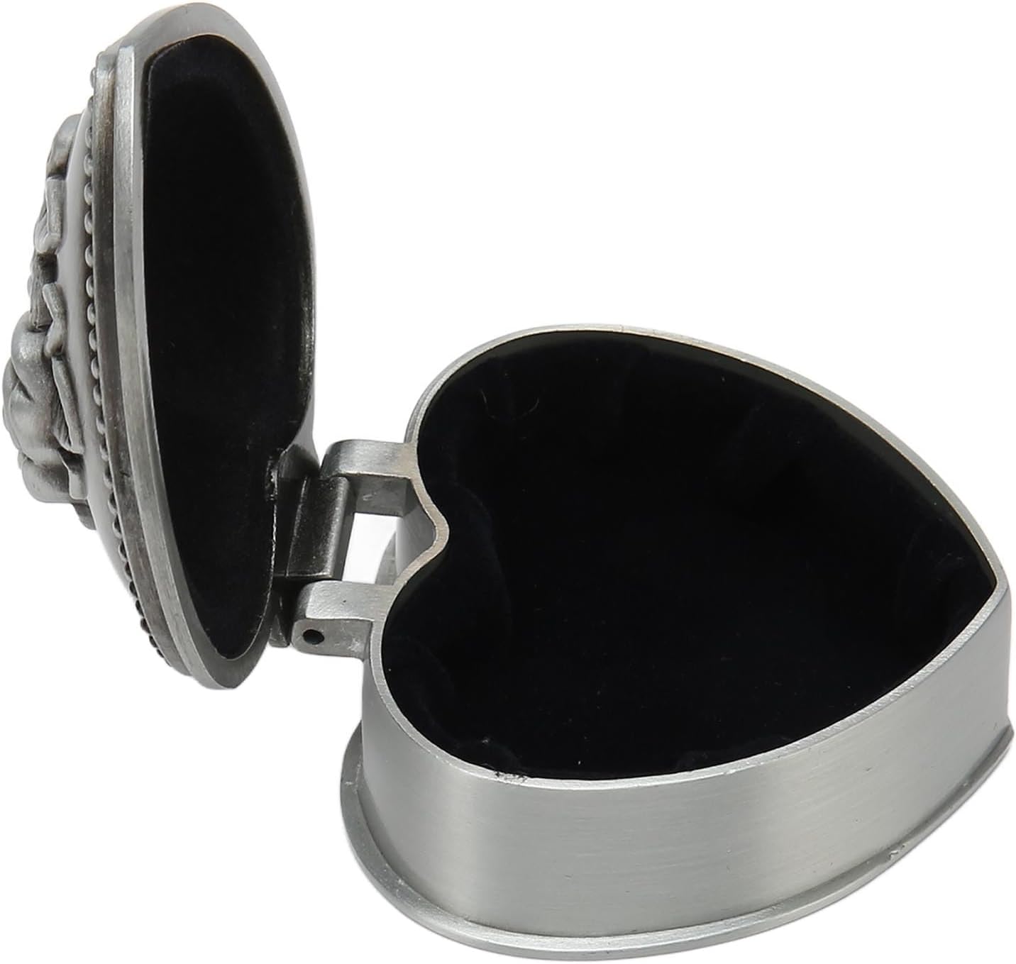 Vintage Schmuckkästchen aus Metall Herz mit Rosen